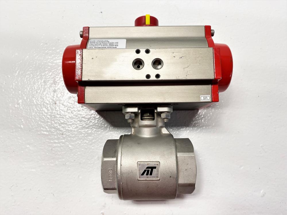 Triac 2" NPT 316SS Actuated Ball Valve 22TX2002R3SBX, 1000 WOG, 2R80SR